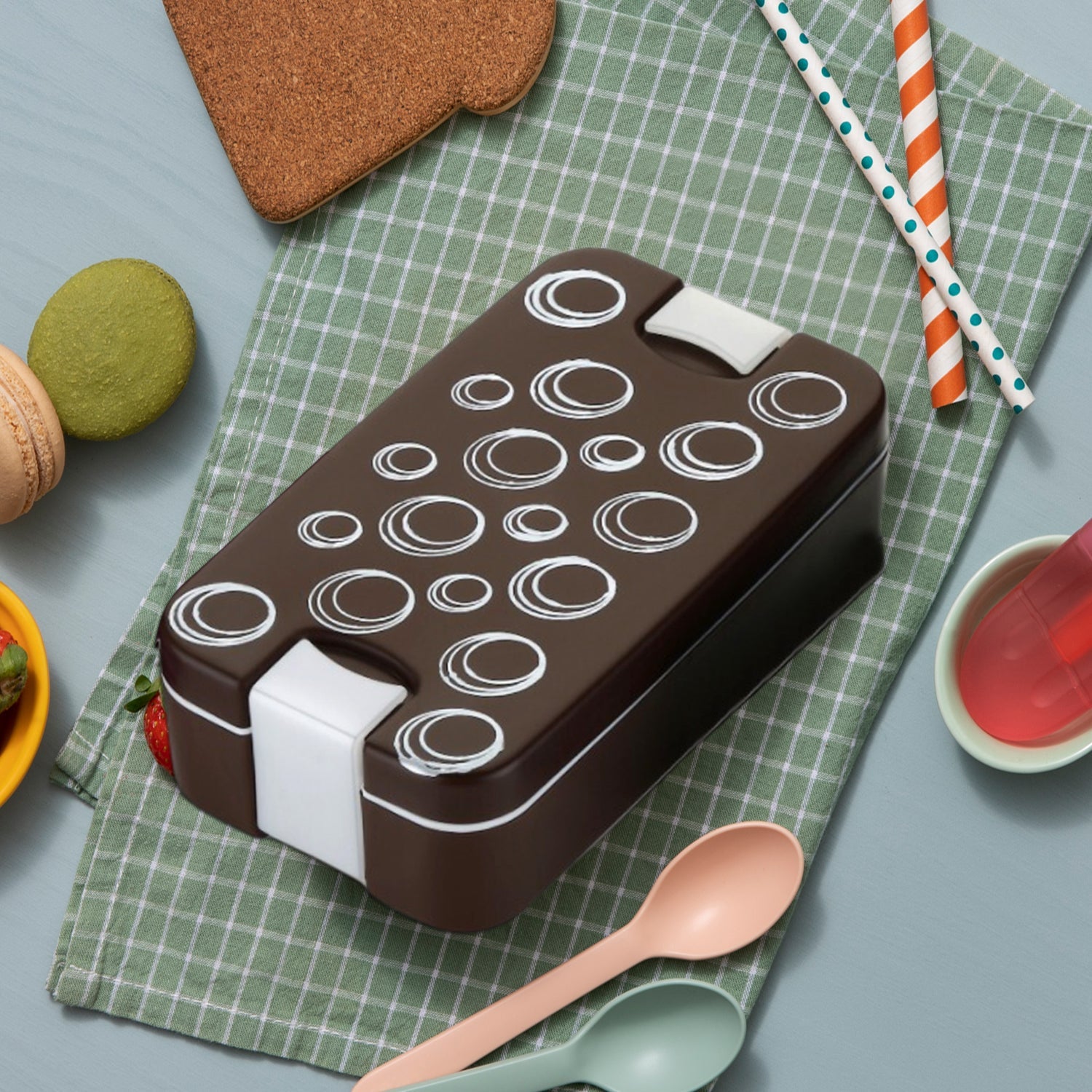 5330 Airtight Lunch Box 2 Compartment Lunch Box Leak Proof Food Grade Material Lunch Box Modern Appearance & Compact Lunch Box With Spoon DeoDap 5330 Airtight Lunch Box 2 Compartment Lunch Box Leak Proof Food Grade Material Lunch Box Modern Appearance & Compact Lunch Box With Spoon DeoDap